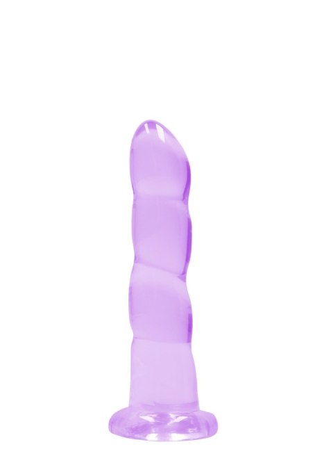 Dildo fioletowe spiralne z mocną przyssawką 18 cm