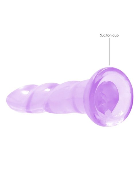 Dildo fioletowe spiralne z mocną przyssawką 18 cm