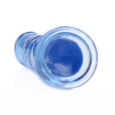 Żelowe niebieskie dildo z przyssawką waginalne i analne 20 cm