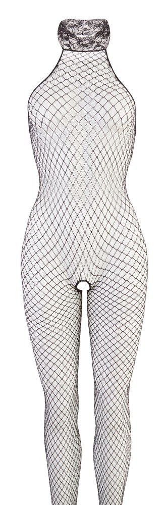 Podniecający bodystocking siatka rozcięty krok S/M