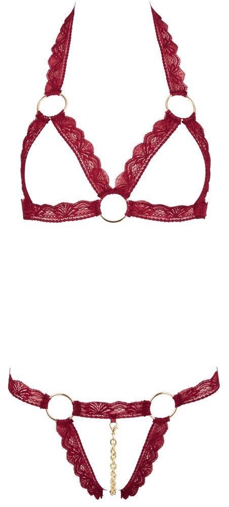Bra Set open red S/M