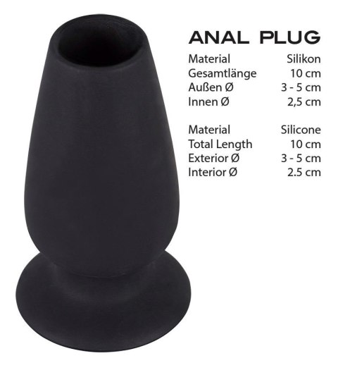 Otwarty korek analny plug tunel sex zatyczka 10cm