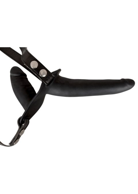 Podwójny penis dildo członek strap on uprząż sex
