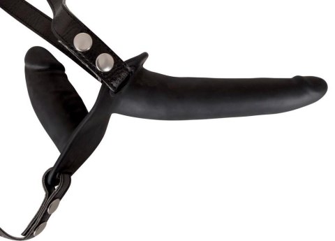 Podwójny penis dildo członek strap on uprząż sex