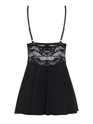 Czarna sex koszulka stringi komplet obsessive l/xl