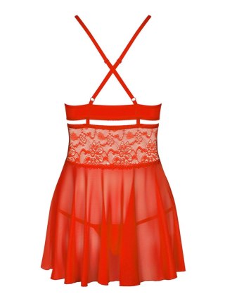 Czerwony komplet koszulka stringi obsessive l/xl
