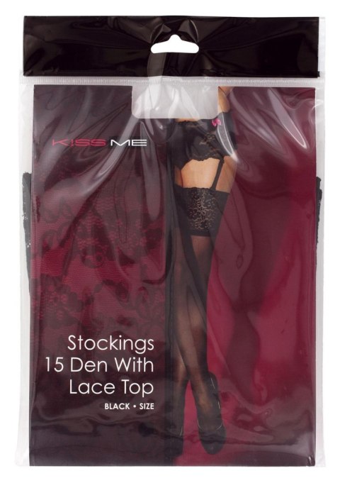 Klasyczne seksowne pończochy z koronką s/m