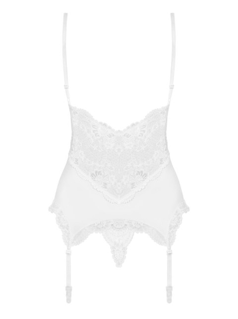 Koronkowy gorset stringi komplet obsessive l/xl