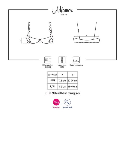 Półbiustonosz otwarty erotyczny sex obsessive s/m