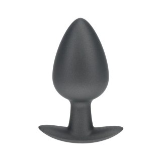 Smooth Silicone Anal Plug - Large - 3.5" / 8,9 cm - Gunmetal
