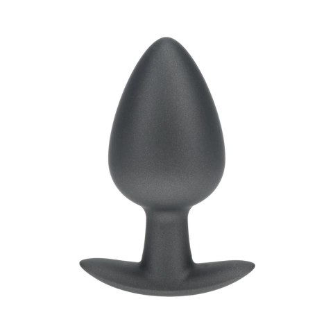 Smooth Silicone Anal Plug - Large - 3.5" / 8,9 cm - Gunmetal