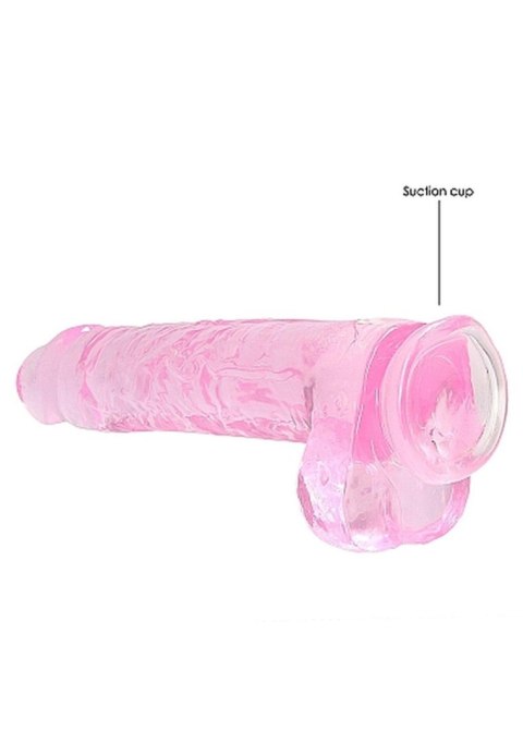 9" / 23 cm Realistic Dildo With Balls - Pink
