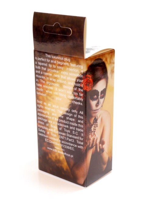 Korek analn stalowy błyszczący disco led sex 7cm