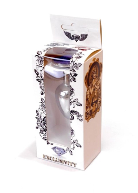 Metalowy korek analny stalowy plug kryształ 7cm