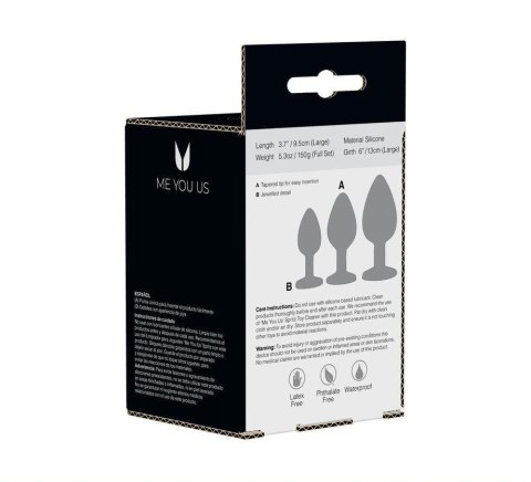 Zestaw 3 korki analne sex zatyczka plug ozdobny