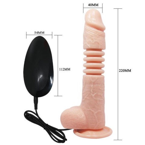 Duży penis dildo ruch posuwisty sex rotacja 22cm