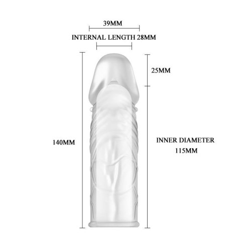 Sex nakładka na penisa przedłużka pogrubiająca