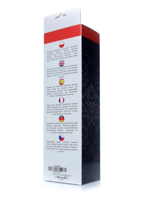 Wibrator z cyberskóry naturalny członek penis 23cm