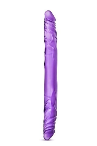 Dildo-b yours 14""""double dildo purple