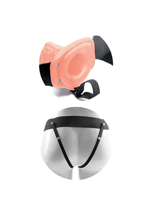 Puste dildo proteza penisa wibrująca na paskach